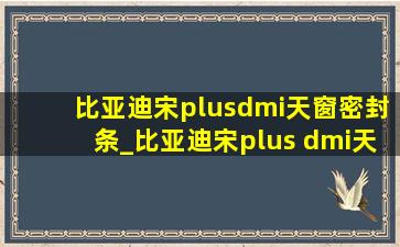 比亚迪宋plusdmi天窗密封条_比亚迪宋plus dmi天窗密封条翘起